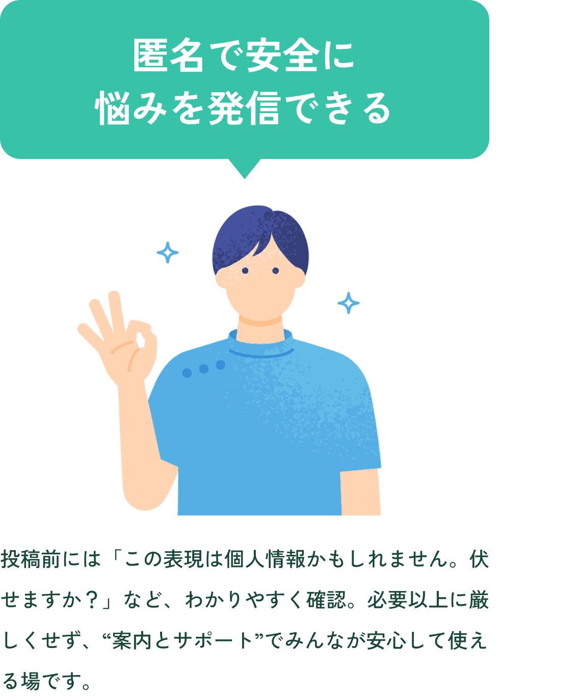 匿名で安全に悩みを発信