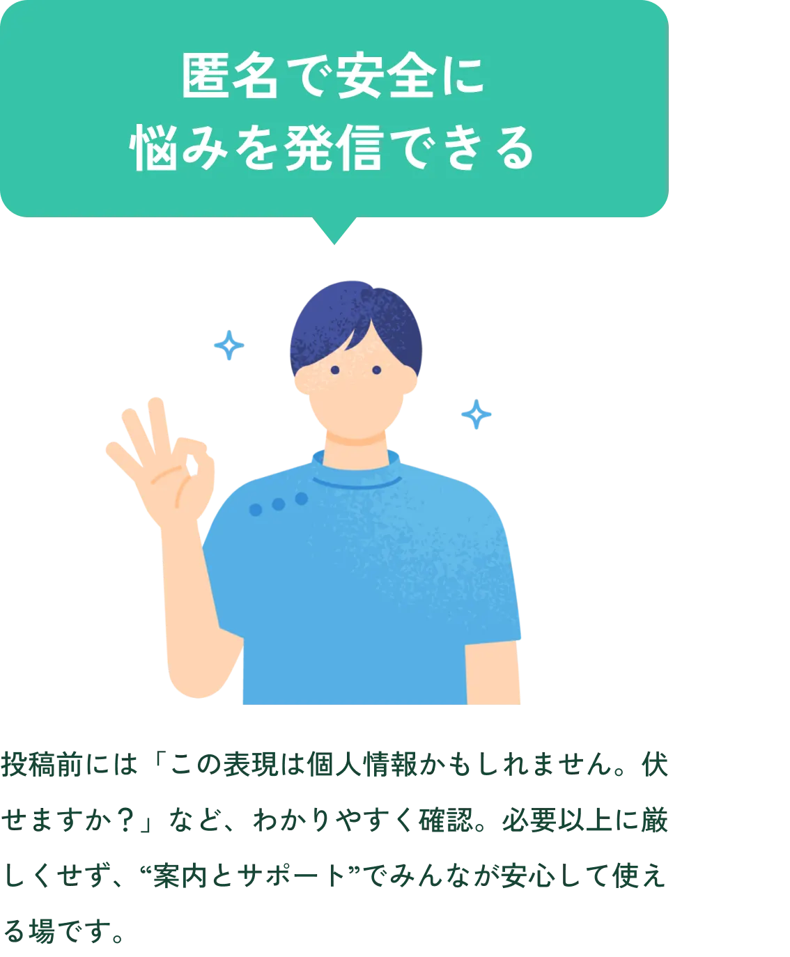 匿名で安全に悩みを発信
